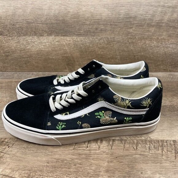 VANS Old Skool Desert Snake Black White Canvas Suede Mens 11 Womens 12.5 NEW - Picture 4 of 9